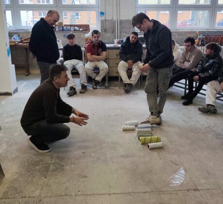 Předváděcí akce malířské a natěračské techniky na našich dílnách